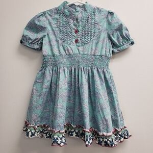 Matilda Jane Tidal Toile Shirt Dress Girls Size 2